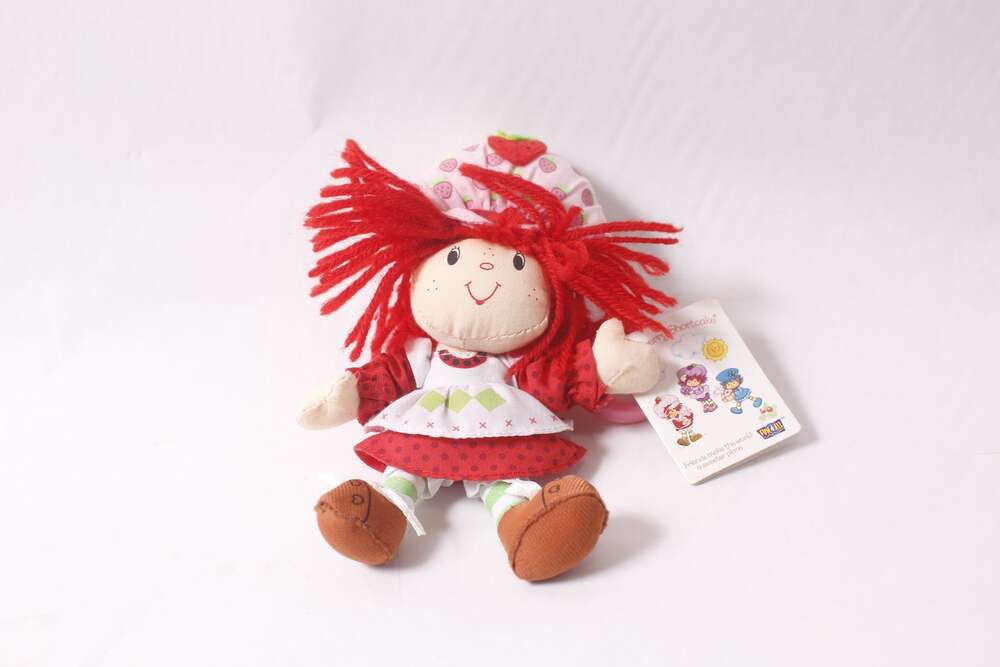 90s Era Rare Strawberry Shortcake Keychain or Bag Clip by Fun4All Soft Toy Acce